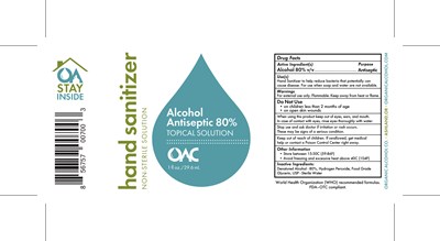 29.6 mL Label (Oac Handsanitizer Fda 001oz 2 Copy)
